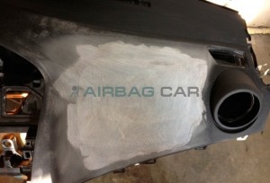 Шпаклевка места разрыва airbag